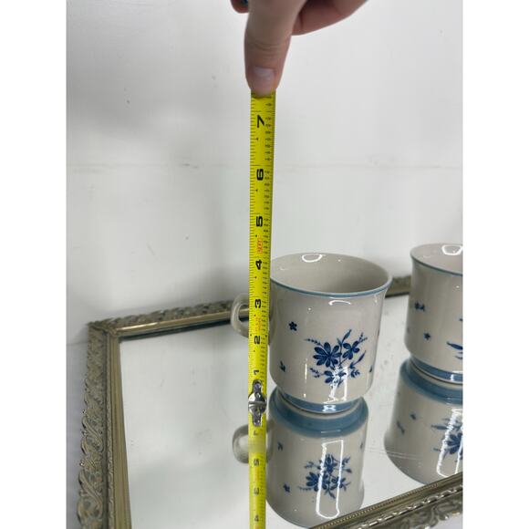 Set of 2 Vintage Jardin 710 Whisper Blue Floral Coffee Tea Cup/Mug 60's 70's - Picture 7 of 8